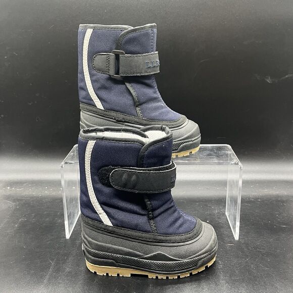 Boys Toddlers L.L.Bean Northwoods Snow Boots Hook and Loop Navy Blue Size 6 - Picture 1 of 7